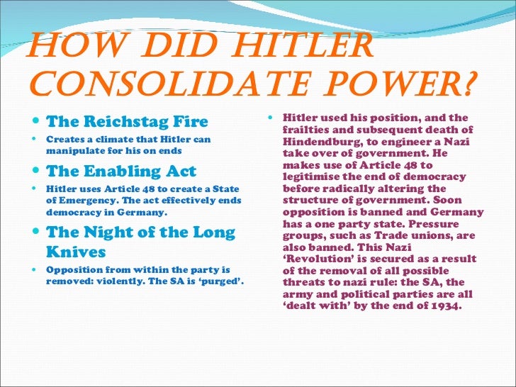 why did hitler rise to power in 1933 essay